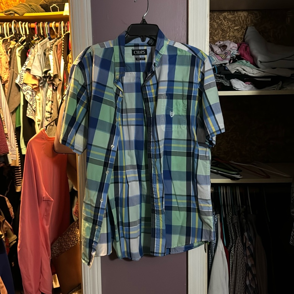 Plaid large chaps button up